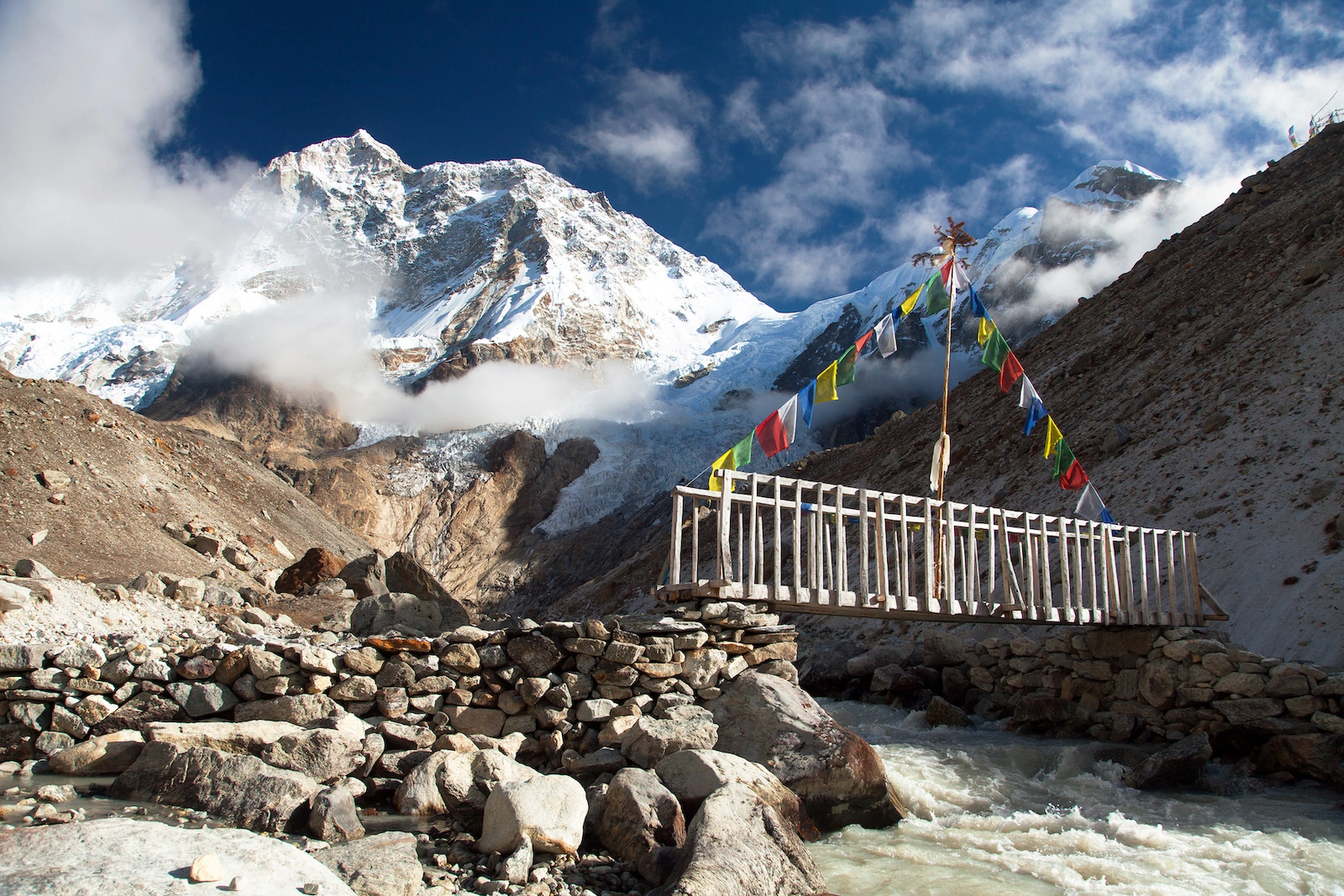 Scenic bridge with mountain views during the best time to visit Nepal