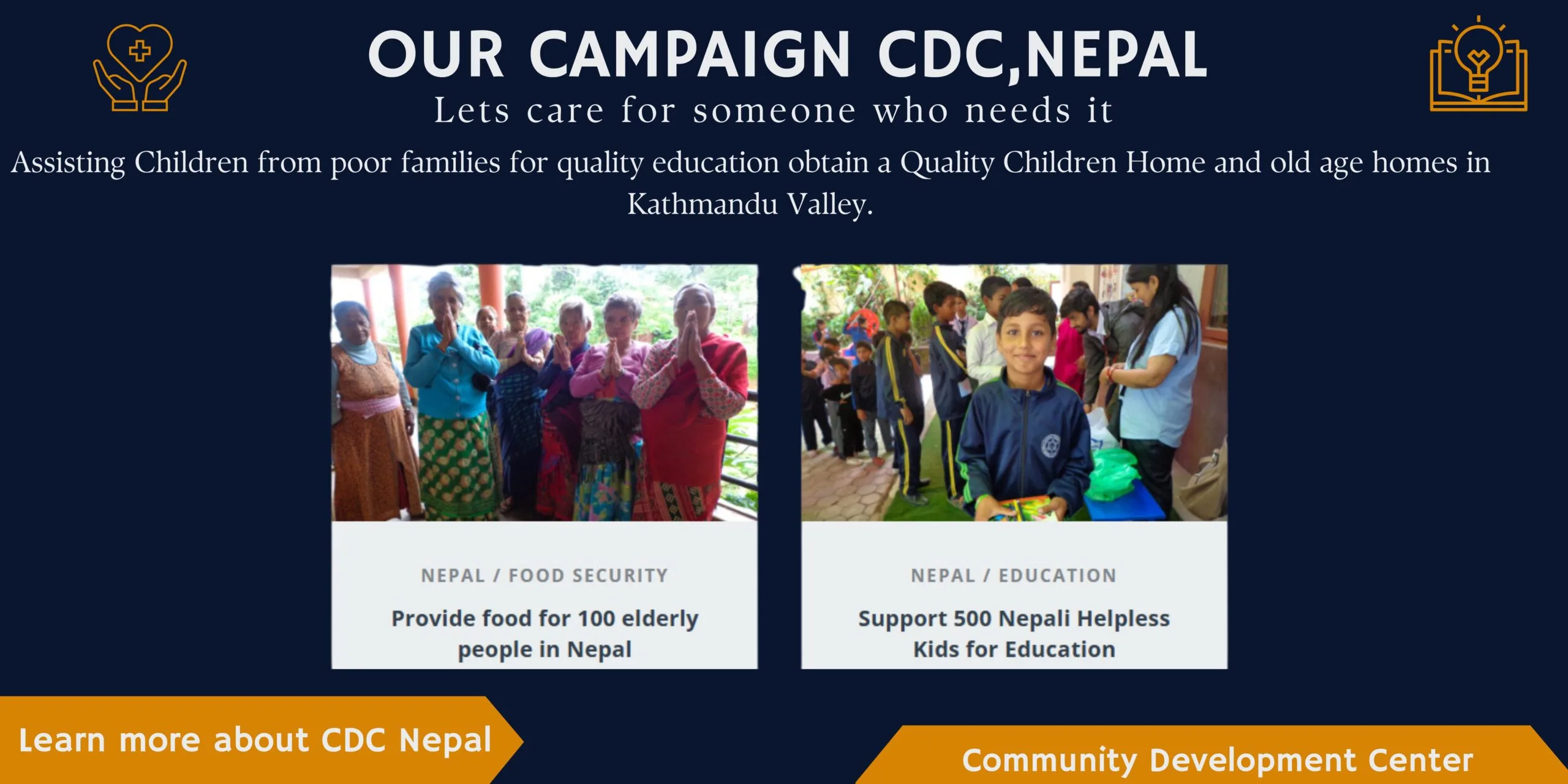 Provide food for elderly people in Nepal